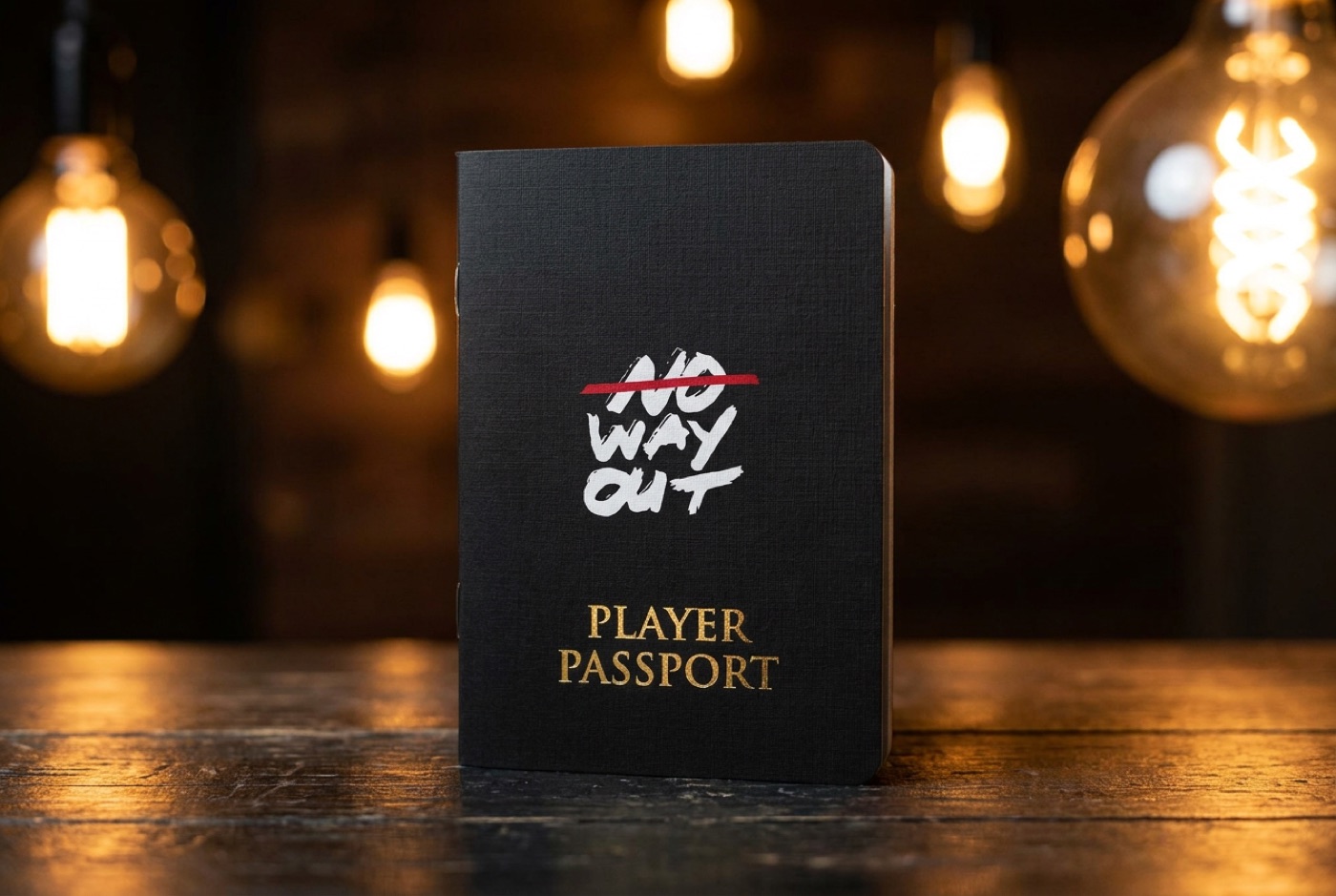 Closed black NoWayOut player passport