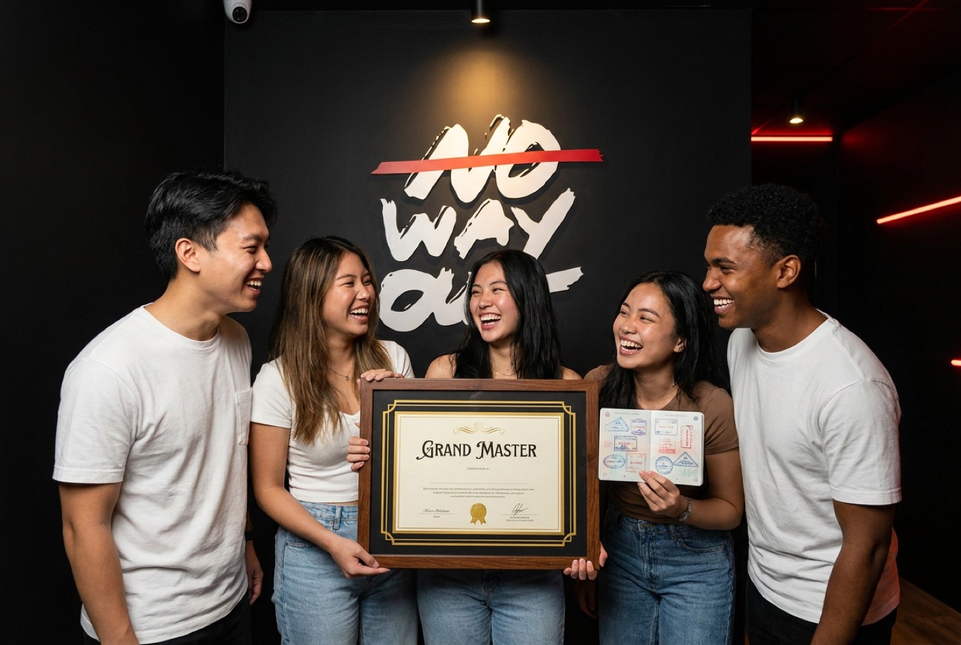 A team with a Grand Master certificate and a passport